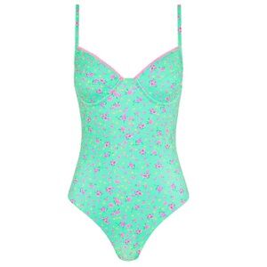 Kulani Kinis - Mint Macaron Cheeky One Piece Swimsuit Underwire Large NWT